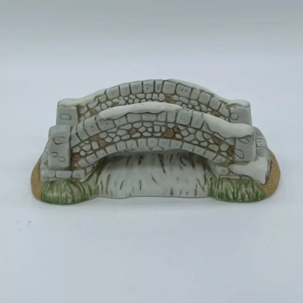 Homco Christmas Village Arched‎ cobblestone Bridge 5106